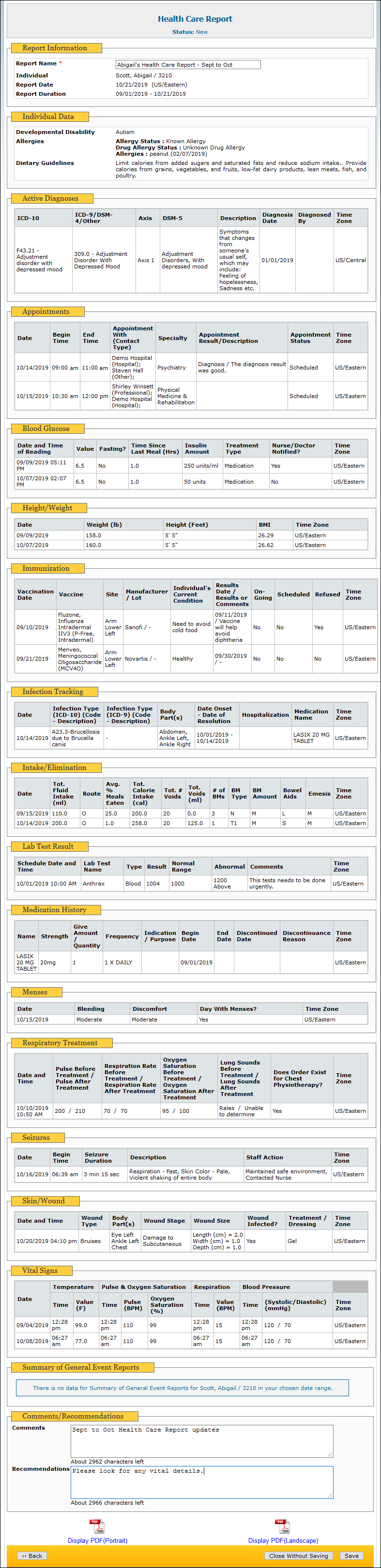 save-search-and-delete-health-care-report