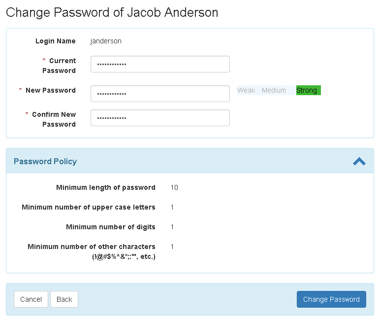 Change Own Password