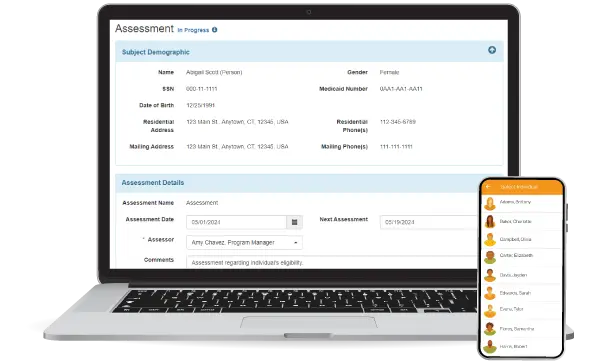 Therap App showing Therap's Information & Referral Management System Screen