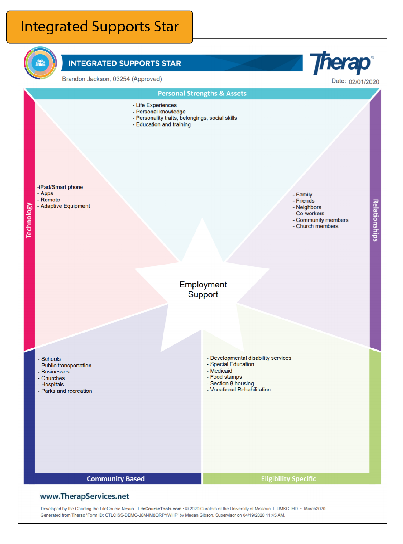 Therap Charting the LifeCourse Overview