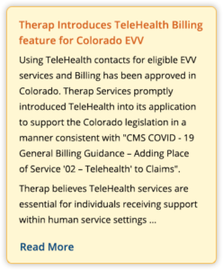 press release on therap introduces telehealth