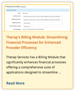 Therap's Billing Module: Streamlining Financial Processes for Enhanced Provider Efficiency